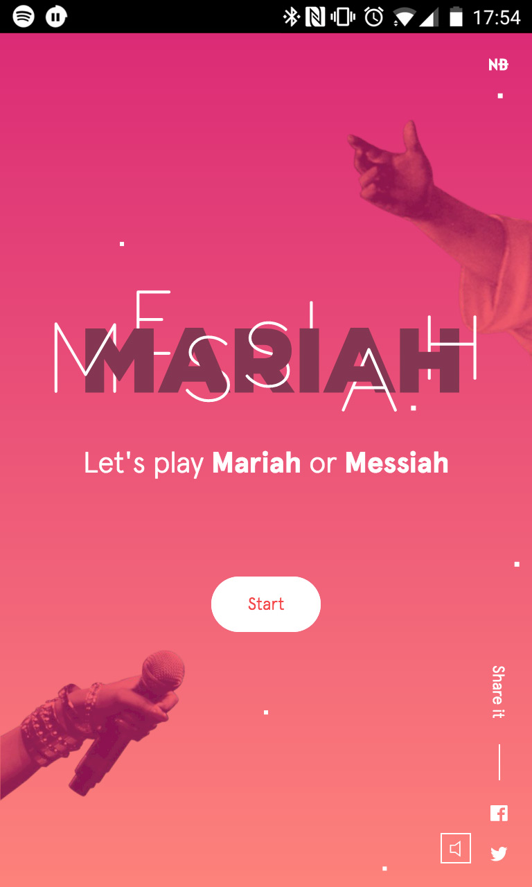 Mariah or Messiah on a Mobile Browser